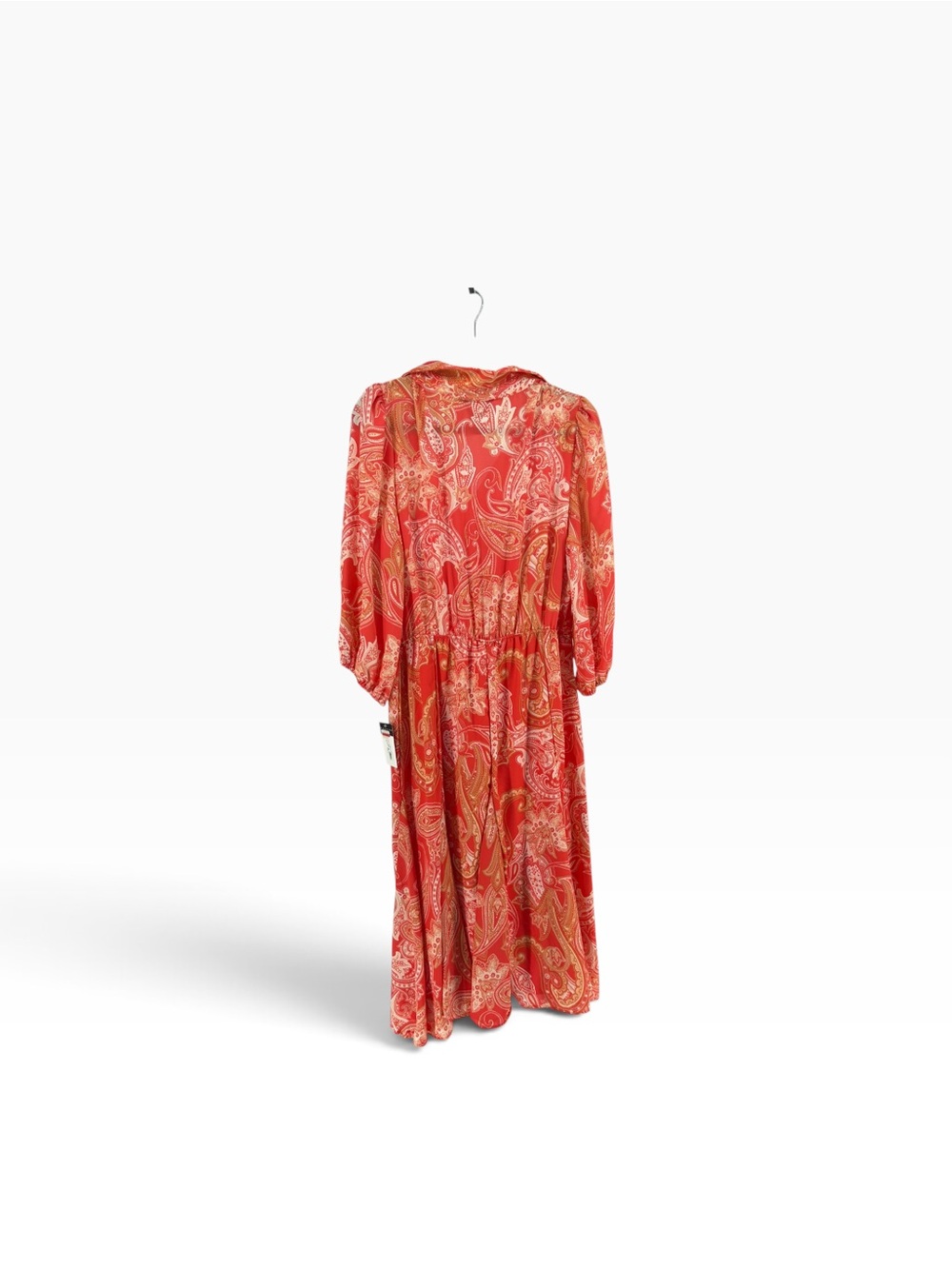 New TAHARI ASL Women’s Red Paisley Button-Front Midi Dress Retail $169 size 16 - Picture 3 of 5